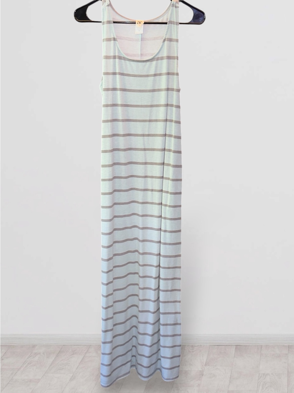 🌺Sewn in Love Striped Sleeveless Maxi Dress — Lt. Teal & Heather Gray